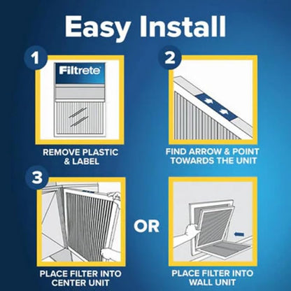 Filtrete 17x17x1 AC Furnace Air Filter, MERV 8, MPR 700, Tough on Pollen, Easy on Airflow, 3-Month Pleated 1-Inch Electrostatic Air Cleaning Filter, 4-Pack (Actual Size 16.687 x 16.687 x 0.81 in)