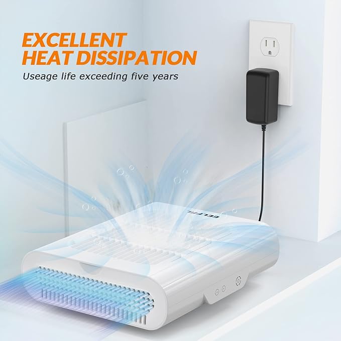 Professional Nail Dust Collector, Adjustable Nail Dust Collector for Acrylic Nails , Electric Nail Vacuum Fan, Low Noise, Dust Collector for Nail Polishing &Salon.White.