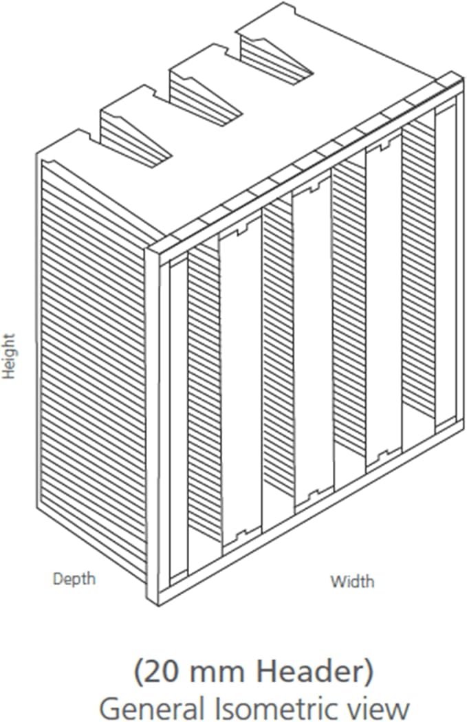 V-Bank Carbon Air Filter 12x24x12 (4V) MERV 14 – Activated Carbon Pleated HVAC Filter – VOC, Odor & Gas Removal – ABS Frame – High-Efficiency Commercial & Industrial Filtration – Pack of 2