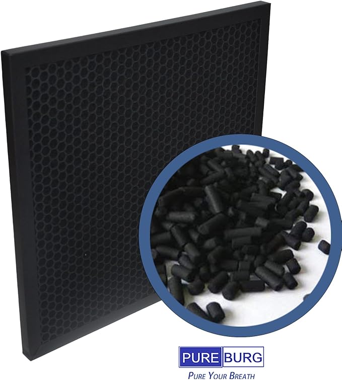 PUREBURG Replacement Filter Compatible with Compatible with Dri-Eaz DefendAir HEPA 500 Air Scrubber F397,4-Pack Activated Carbon For Air Purifier Clean VOCs Odor