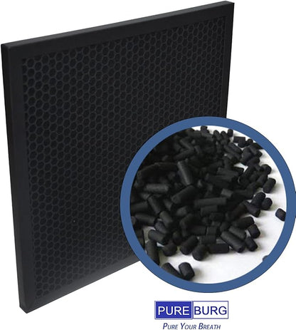 PUREBURG Replacement Filter Compatible with Compatible with Dri-Eaz DefendAir HEPA 500 Air Scrubber F397,4-Pack Activated Carbon For Air Purifier Clean VOCs Odor
