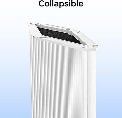 121 Replacement Filter Compatible for Blueair Blue Pure 121 Smart Machine, 2 in 1 Filtration System, White Airborne Particle Dust Pet Dander Filter&Odor Smoke Smell Activated Carbon Filter, 2 Pack