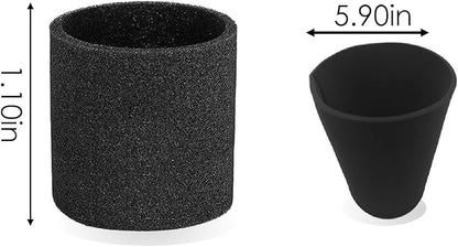 VF4000 Filter Replacement for Rid gid Shop Vac Filters 5-20 Gallon Rid gid Vacuum Filter 6-9 Gallon Husky Vacuum, with 2 Foam Sleeve 2 Filter