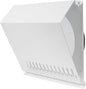 Vent Systems 10" Inch Air Supply Vent Cover with Rubber Gasket - White Galvanized Steel - Robust and Weatherproof Outdoor Air Intake Box - Duct or Surface Mounting - Rain and Snow Protection