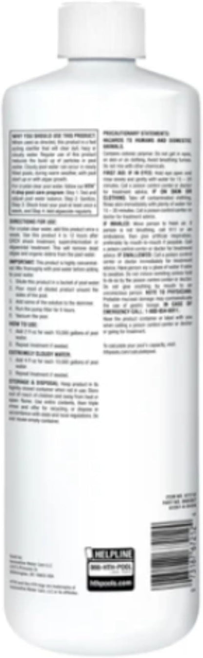 HTH 67212 Swimming Pool Care Clarifier Advanced - Crystal Clear Water in 24 Hours; Restores Clarity & Sparkle to Dull, Hazy or Cloudy Pool Water, Improves Filter Efficiency, Fast Acting