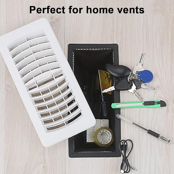 Floor Register Cover Trap，Floor Air Vent Cover Screen for Home Air Vent Filters 5-Pack Floor Vent Mesh Filters Net Trap… (4 x 10 Inch)