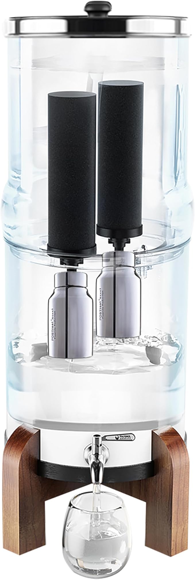 PHOENIX GRAVITY POSTreat Steel Fluoride Reduction Elements - Set of 2 AISI 304 Stainless Steel PF-4 Element, Removes >95% of Fluoride, Compatible with Phoenix Carbon (Black) Filter Elements
