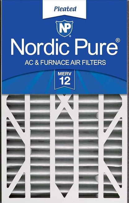 Nordic Pure 16x25x3 (15 13/16 x 24 5/16 x 3) MERV 12 Trion Air Bear Cub Replacement 255112-101 Air Filters 1 Pack