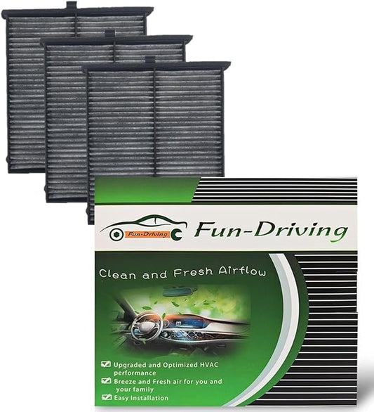 FUN-DRIVING 3 Pack FD811 Cabin air filter for Mazda 3,6,CX-5, Replacement for CF11811,KD45-61-J6X