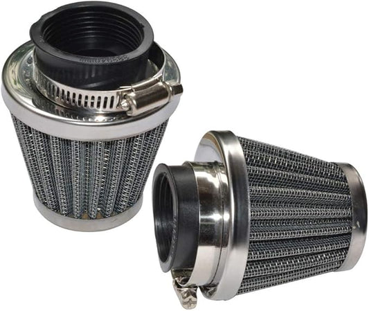 Baitaihem Pack of 2 Motorcycle POD Air Filter Dirt Pocket Bike ATV Pit Bike 35 38 39 40 42 46 48 50 52 54mm (48mm)