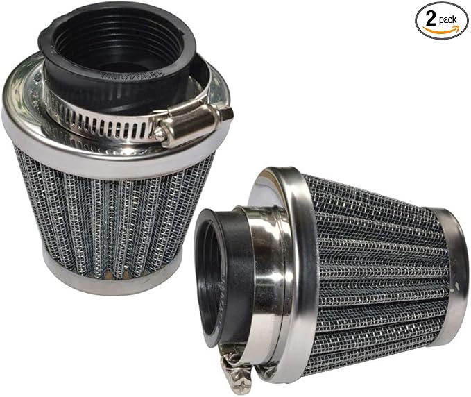 Baitaihem Pack of 2 Motorcycle POD Air Filter Dirt Pocket Bike ATV Pit Bike 35 38 39 40 42 46 48 50 52 54mm (38mm/39mm/40mm)