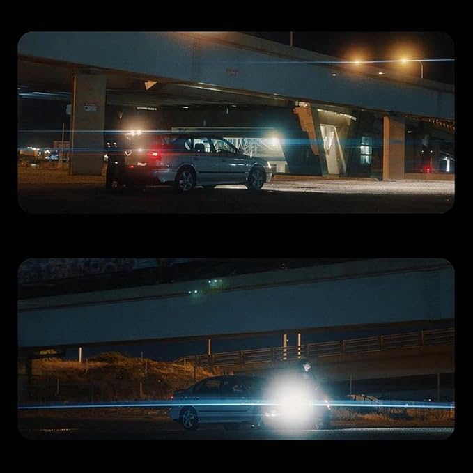 Prism Lens Filter 82mm Starlight Glare Filter Anamorphic Lens Flare Effect Filter Film Props(Blue Linear Flares)