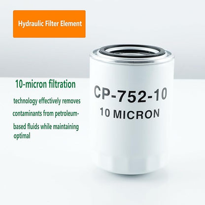 ‎Hydraulic Oil Filter 10 Micron Return Line Filter housing, 20 GPM High Flow, 200 PSI Max Pressure, 1"-12 Thread,Compatible with Log Splitters & Mini Excavators - Replaces CP-752-10,723-0405 221006