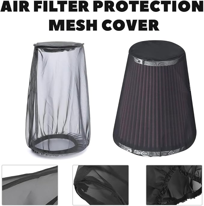 Filter Cover, Intake Filter Cover, Motorcycle Air Filter Cover for Harley Kawasaki Suzuki Honda Yamaha Universal Car Waterproof & Dustproof