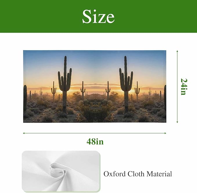 Fluorescent Light Covers for Drop Ceiling Desert Cactus Sunset Magnetic Light Filters, Tropical Plant Natural Scenery Ceiling Shade Filters for Home Classroom Office,2x4 ft,1Pack