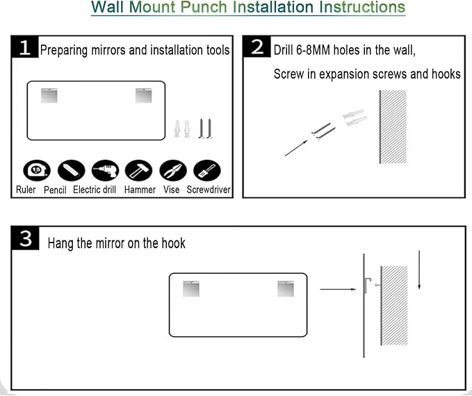 Smart Lighted Bathroom Mirror for Wall，Bathroom Mirror with LED Lights，Energy-Saving LED Smart Mirrors，LED Mirror for Bathroom，with Demister Pad and Smart Touch Switch(H70*W90cm/H27.6*W35.4IN)