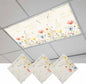 Fluorescent Light Covers for Ceiling Lights Spring Poppy Floral Magnetic Light Filters 3 Pack 4x2 ft Wildflower Vintage Ceiling Lights Cover for Classroom Office School Home Drop Lamp Decor