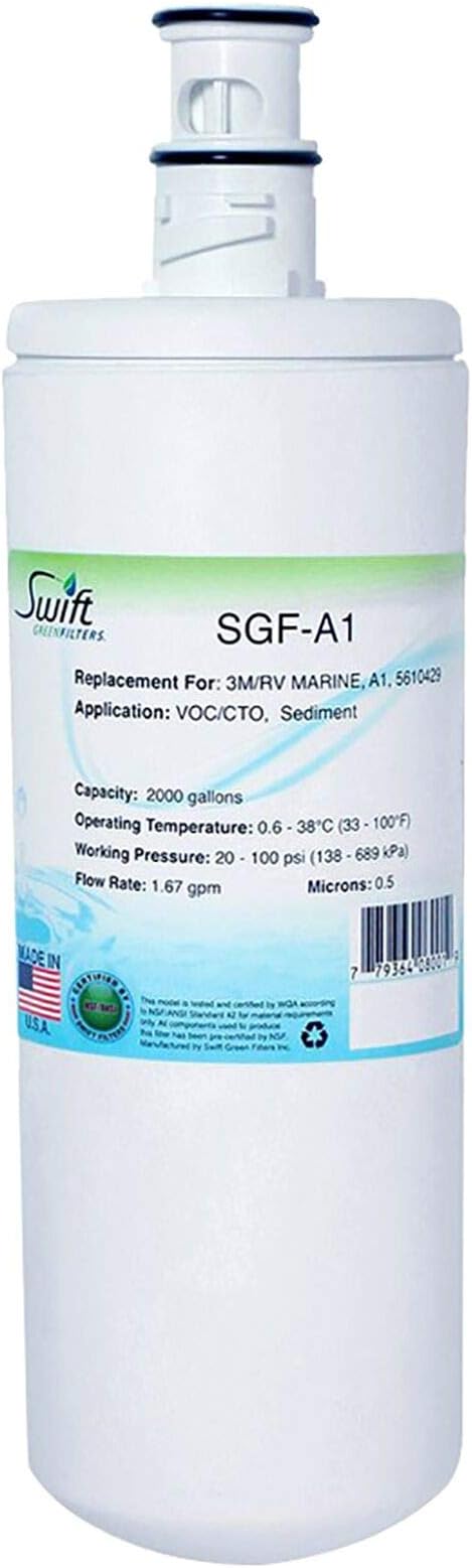 Swift Green Filters SGF-A1 Compatible for 3M/RV MARINE, A1, 5610429 Commercial water Filter (1 Pack),Made in USA
