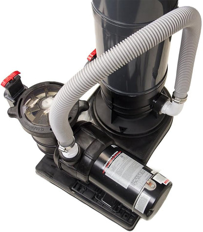 Rx Clear 1 HP Radiant PRC120 | Filtration System for Above-Ground Swimming Pools Up to 25,000 Gallons | 1 Horsepower Extreme Force Pool Pump | 115 Volt | 1 ½" Inch Threaded Ports