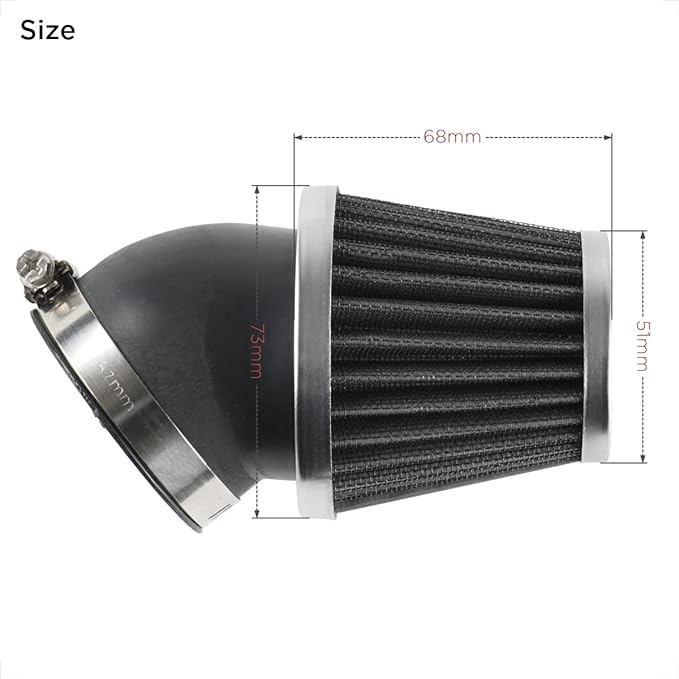 Evermotor Mini Engine Air Filter,34mm 35mm 36mm Air Filter Replacement Cleaner for 50cc 70cc 90cc 110cc 125cc 150cc Moped,ATV