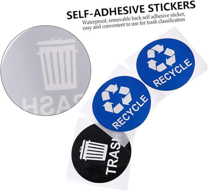 DOITOOL 8pcs Waterproof Trash Can Stickers for Recycling Classification Sturdy Waste Sorting Labels for Home Kitchen Office Use