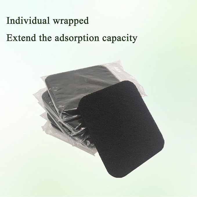 Compost Bin Odor Filters Replacement Oval Activated Carbon Filters for Bamboozle Compost Bin, Indoor Countertop Composter, Compatible with Bamboozle Indoor Kitchen Trash Can (6 Pack)