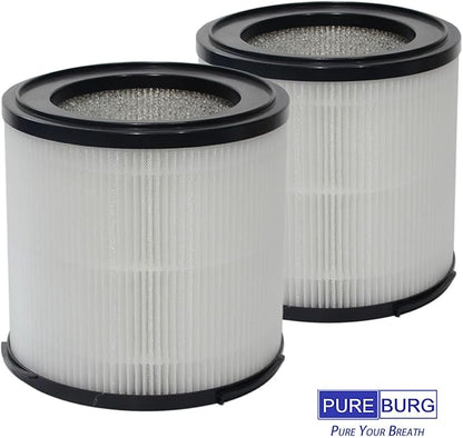 PUREBURG Replacement Filter Compatible with Morpilot, Keenstone,ASLOTUS ELITUN Safe-Mate KJ130V1 Air Purifiers, H13 HEPA Activated Carbon 2-Pack Air Clean Dust VOCs Odor