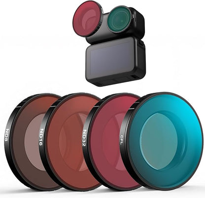 Haoge Filter Set for DJI Osmo Nano,Includes CPL,ND8,ND16,ND32,Osmo Nano Accessories, Ultra Slim Aluminum Frame HD Optical Glass with Screen Protector