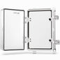 QILIPSU Waterproof Junction Box IP67 Outdoor Plastic Electrical Project Enclosure Weatherproof with Inner Door, Mounting Plate, Wall Brackets, Hinged Clear Cover 11.8"x7.9"x6.7" CC-D