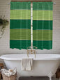 Farm Retro Green Wood Grain Window Valance Curtains, Rustic Wooden Plank Texture Light Filtering Kitchen Valance with 3-inch Rod Pocket for Living Room Bathroom Bedroom,2 Panel,42x63In