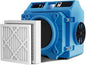 550 CFM Air Scrubber, Air Purifier with 3 Stage Filtration, Air Machine for Industrial and Commercial Use, Air Mover Dehumidifier with MERV-10 Filter, HEPA, Activated Carbon Filter (Blue)