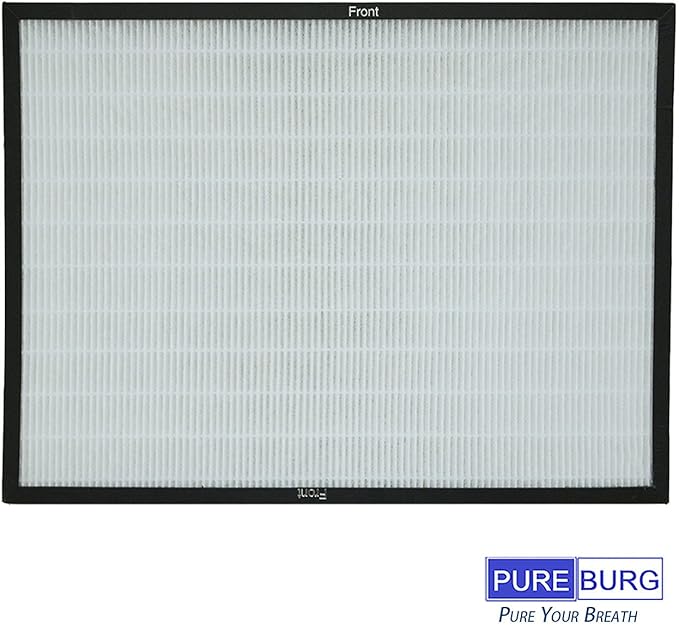 PUREBURG Replacement Filter Pack Compatible with RabbitAir BIOGS CLASSIC SPA-421A SPA-582A Air Purifier,H13 HEPA + Activated Carbon Filter Air Clean dust PM2.5 Odor