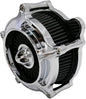 Harley Air Cleaner Turbine Intake Chrome Filter Kit Cnc Cut for Motorcycle Dyna 2000 - 2017 Softail 2000 - 2015 Touring 2000 - 2007 Fitment - B (Gray)
