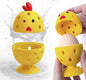 Egg Washer for Fresh Eggs, Egg Scrubber for Fresh Eggs, 2 Reusable Silicone Chicken Shaped Scrubs, Chicken Egg Cleaner, Eggshell Cleaner for Poultry Farm, Housewife Tools Vegetable Processing (Yellow)