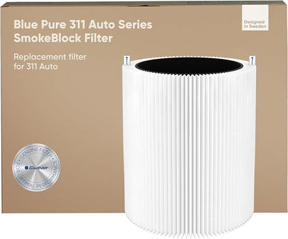 BLUEAIR Blue Pure 311 Auto SmokeBlock Genuine Replacement Filter, Extra Carbon Captures 99.99% of Wildfire Smoke, fits Blue Pure 311 Auto Air Purifier