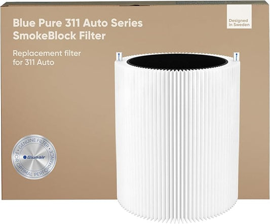 BLUEAIR Blue Pure 311 Auto SmokeBlock Genuine Replacement Filter, Extra Carbon Captures 99.99% of Wildfire Smoke, fits Blue Pure 311 Auto Air Purifier