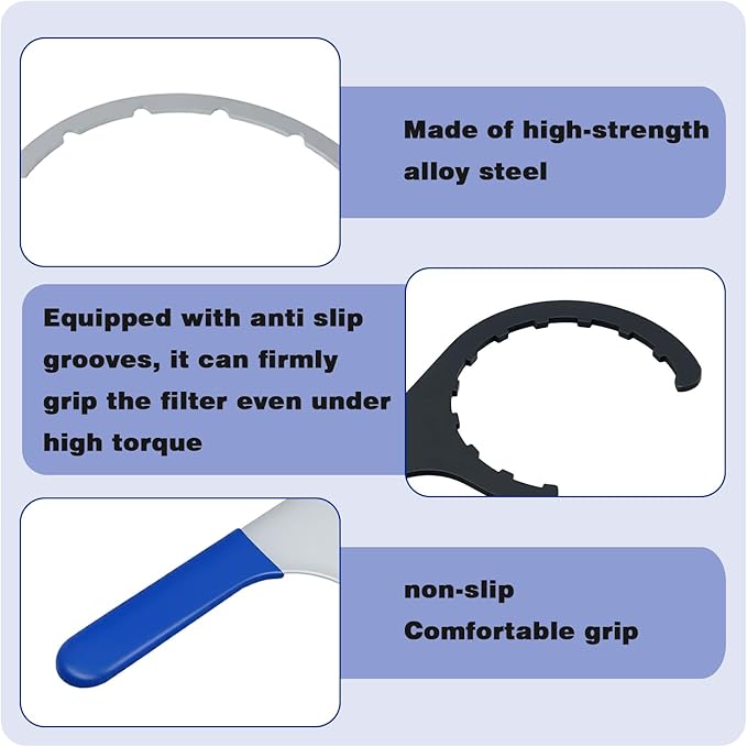 4.6/6/8-Inch Fuel Filter Wrench Set Compatible with Detroit Diesel DD-Series & Navistar Engines Replaces for 380134, 382 Fits Select Diesel Trucks