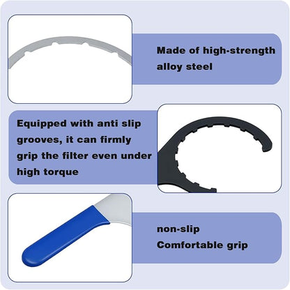 4.6/6/8-Inch Fuel Filter Wrench Set Compatible with Detroit Diesel DD-Series & Navistar Engines Replaces for 380134, 382 Fits Select Diesel Trucks