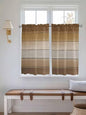 Vintage Brown Gradient Wood Grain Window Valance Curtains, Farmhouse Wood Barn Light Filtering Kitchen Valance with 3-inch Rod Pocket for Living Room Bathroom Bedroom,2 Panel,42x45In