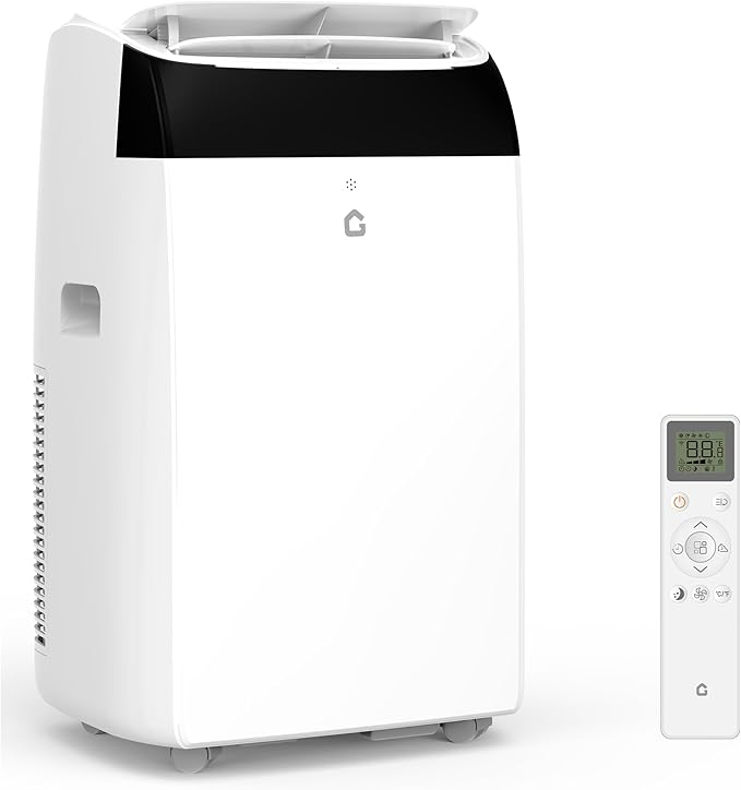 GarveeLife 12,000 BTU Portable Air Conditioners - Smart AC Units Cold Air System Quiet Cooling within 550 sq.ft with Remote Control 24H Timer/Dry/Fan Modes Drain-Free Window Installation Kits