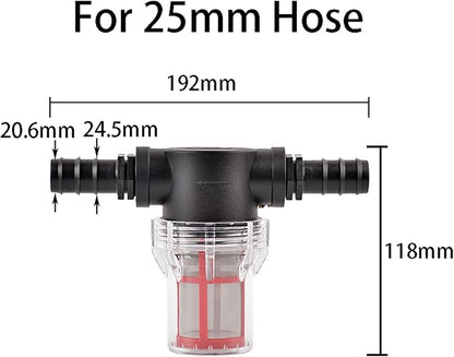Garden Home 40-200 Mesh Large Flow Visible Filter Connector to Barb 16mm 20mm 25mm Hose Pre-Filter Garden Irrigation Agriculture Tool 1 Pcs Filter (Color : C, Size : 100Mesh)