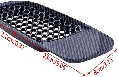 1 Pair Car Front Bonnet Hood Vent Air Intake Cover Compatible With BMW E90 E91 E92 E93 M3 2007-2011 2012 2013 Carbon Fiber Look