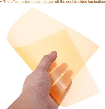 uxcell 4Pcs A4 Gel Light Lighting Filter Overlay Transparent Color Correction Plastic Vinyl PVC Sheets Photography Television Fluorescent Orange,0.2mm