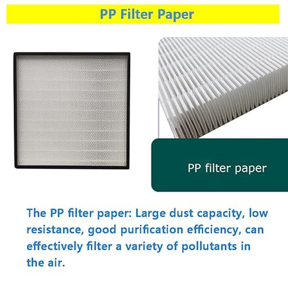 Laminar Flow Hood Filter Replacement Unit Replacement HEPA Filter Compatible with FFU Fan for Air Flow Clean Bench Class 100/ISO 5 Cleanliness 22.44x22.44x3.15in Size