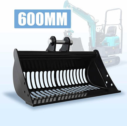 24-inch / 600-millimeter Screen Bucket, Excavator Accessory, Suitable for AGT and Other Chinese mini excavators, Used as a Filtering Frame Screen Bucket for Filtering and Sorting Materials.