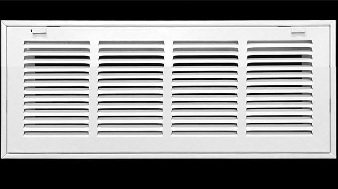 HVAC Premium 18 x 8 Duct Opening Steel Return Air Filter Grille, for 1-inch Filter, Removable Door, Flat Stamped HVAC Vent Cover Grille, Outer Dimensions 20.5 x 10.5