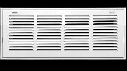 HVAC Premium 18 x 8 Duct Opening Steel Return Air Filter Grille, for 1-inch Filter, Removable Door, Flat Stamped HVAC Vent Cover Grille, Outer Dimensions 20.5 x 10.5
