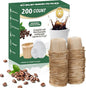 CAPMESSO Disposable Coffee Paper Filters, 200 Count Keurg Cup Coffee Filters Compatible with Keurig Brewers Reusable Single Serve 1.0 and 2.0 Coffee Maker (200 Count, Unbleached)