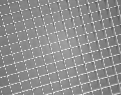 HVAC Premium 14'' x 36'' Cube Core Eggcrate Return Air Filter Grille for 1'' Filter - Aluminum - White [Outer Dimensions: 16.5'' x 38.5]