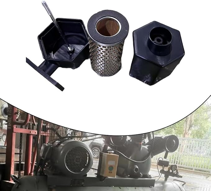 Air Compressor Filter for 2090 Hexagonal Twin Cylinder Air Compressors Offering Enhanced Filtration and Noise Control Features